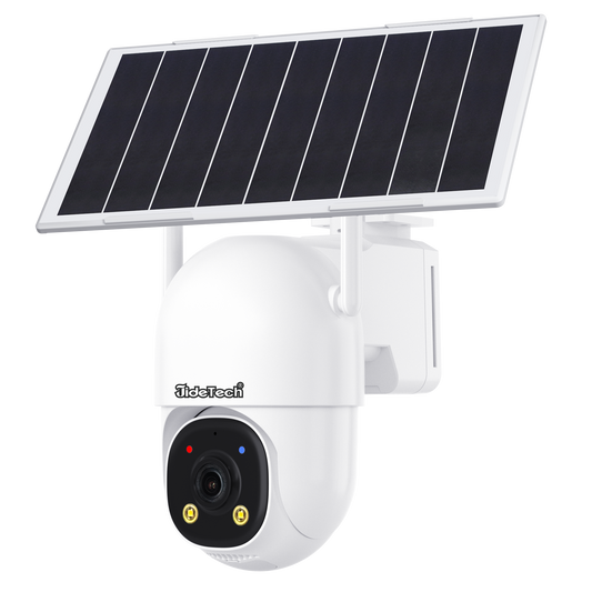 JideTech 3MP Solar 4G LTE Security Camera Outdoor, Always-On Video AOV PTZ Camera (D4-3MP4G