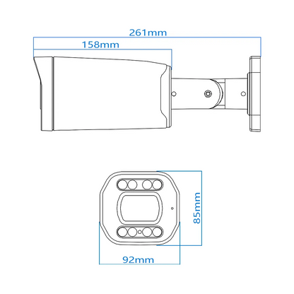 JideTech 5X 4MP/5MP/8MP/12MP Motorized Zoom Lens Bullet IP Cameras (BC2V-4MP)