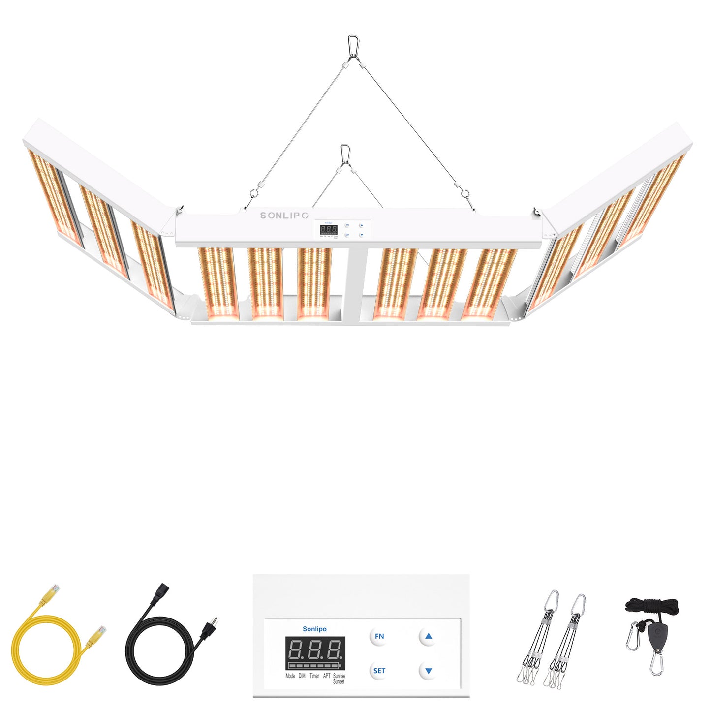 Sonlipo SPF6000PRO LED Grow Light 600W with Full Spectrum Veg & Bloom Dimmer Timer - 6x6ft Coverage