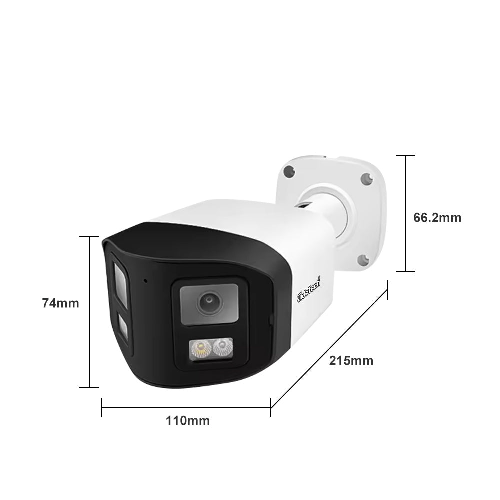 JideTech 180 ° Wide-angle 4MP/8MP Dual-Lens Bullet Camera （BC7-4MP-DL）