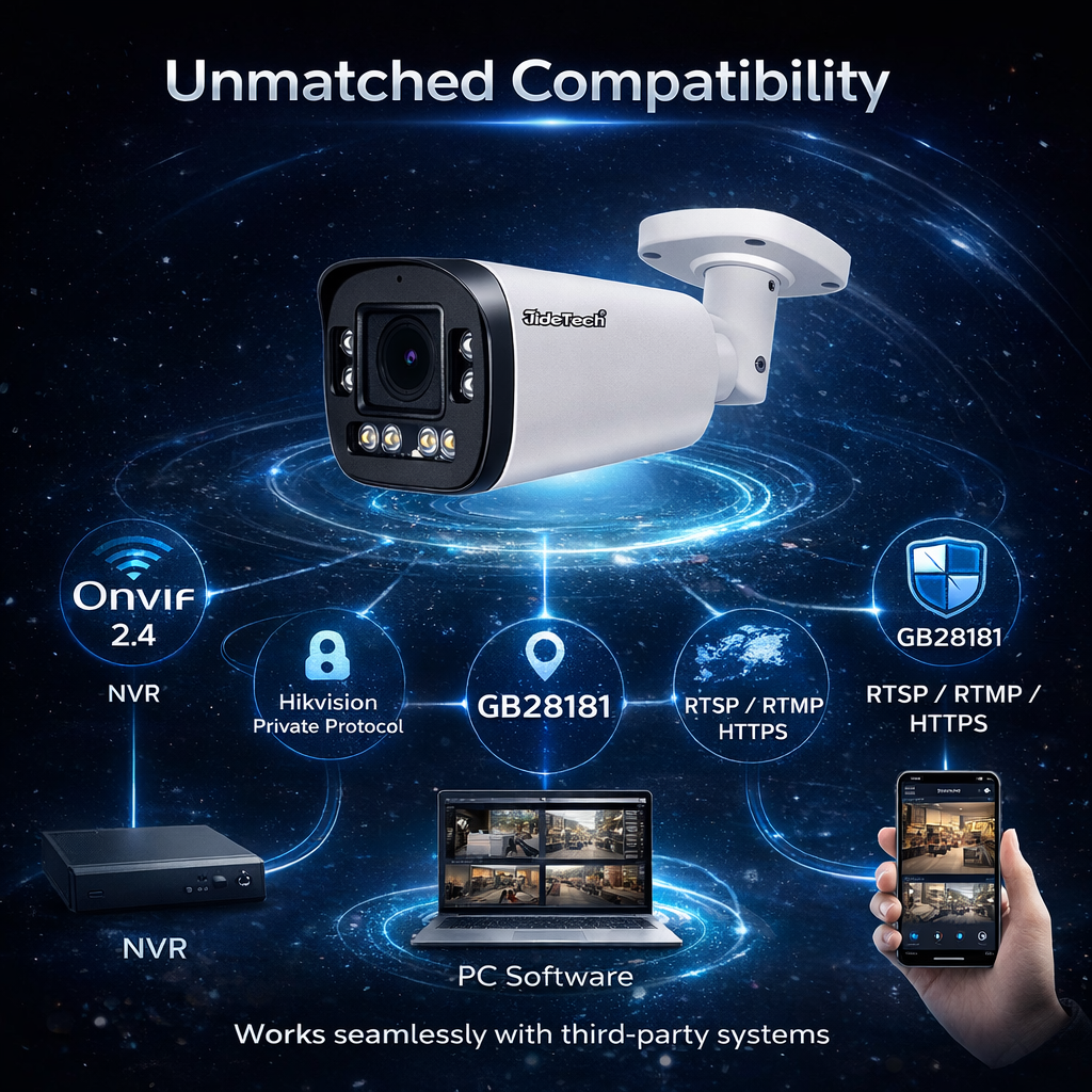 JideTech 5MP/8MP Wise-ISP PoE IP Bullet Camera