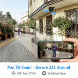 JideTech 5X 5MP Wi-Fi 2.5-inch Metal PTZ Camera (P1 Plus-5X-5MPWB)