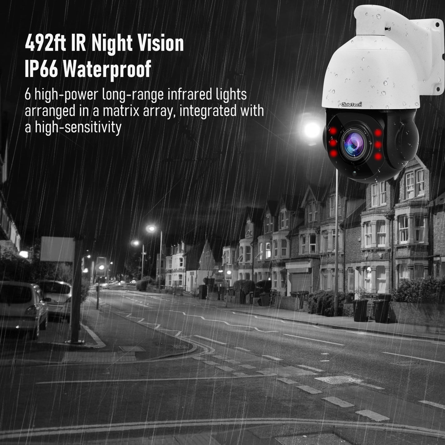 JideTech POE 5MP 20X Auto Tracking PTZ IP Security Camera (P2-20X-5MP)