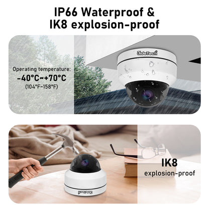 JideTech 5MP 5X Zoom PTZ PoE Camera Camhipro APP (P1-5X-5MP)