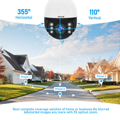 JideTech WiFi PTZ Camera 5MP 5X Optical Zoom (P3-5X-5MPW)