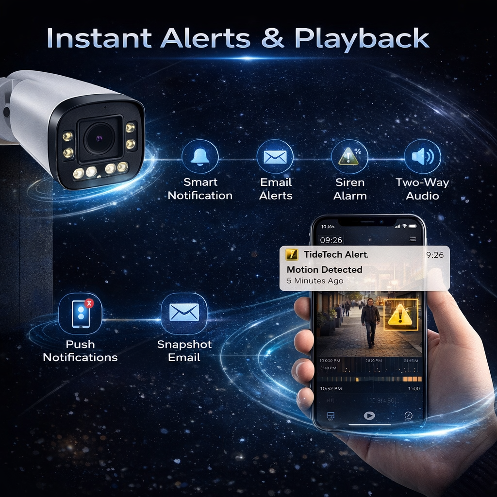 JideTech 5MP/8MP Wise-ISP PoE IP Bullet Camera