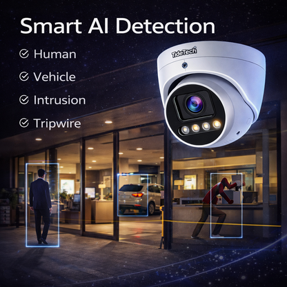 JideTech 4MP/8MP Wise-ISP PoE IP Dome Camera (DM15)