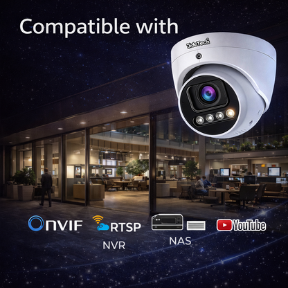 JideTech 4MP/8MP Wise-ISP PoE IP Dome Camera (DM15)