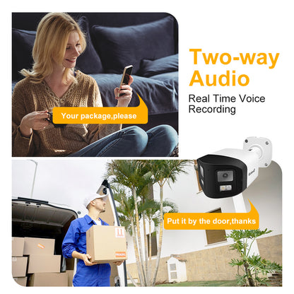 JideTech 180 ° Wide-angle 4MP/8MP Dual-Lens Bullet Camera （BC7-4MP-DL）