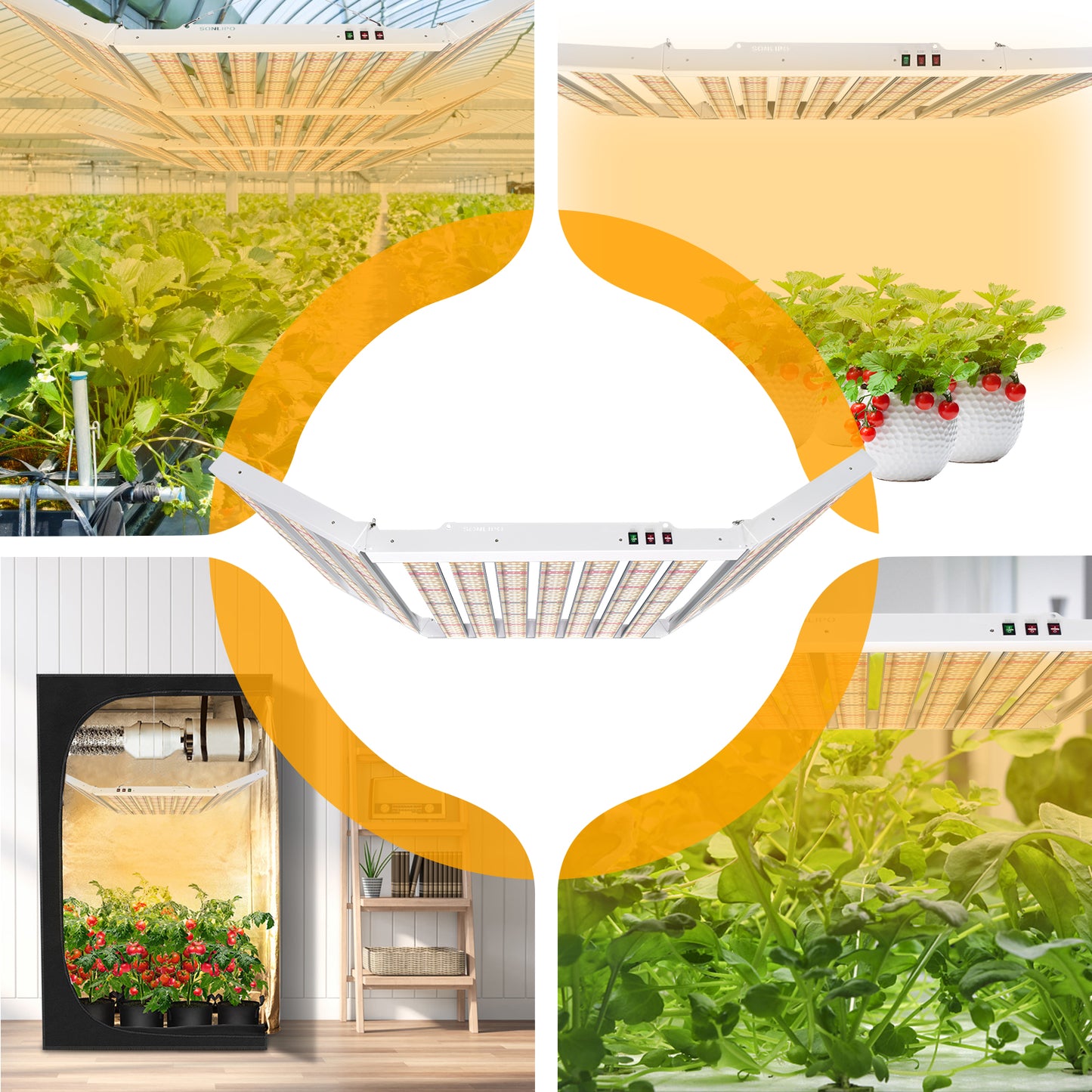 Sonlipo SFP6000 LED Grow Light 600W 6x6ft Coverage, 1911pcs Diodes Sunlike Full Spectrum Veg Bloom Switch Growing Lamps