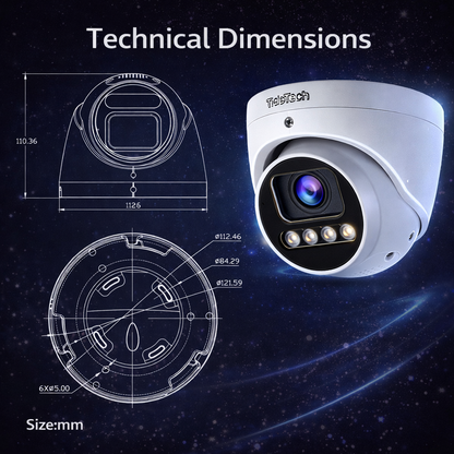 JideTech 4MP/8MP Wise-ISP PoE IP Dome Camera (DM15)