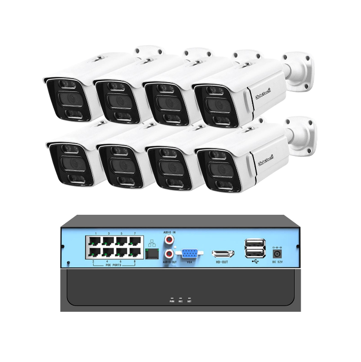JideTech 5MP/8MP 8CH POE CCTV Camera System with NVR(NK2-8H-5MP)