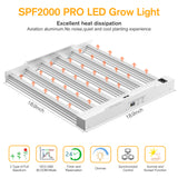 Sonlipo SPF2000 PRO LED Grow Light 200W with Full Spectrum Veg & Bloom Dimmer Timer - 4x4ft Coverage