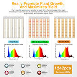Sonlipo SPF2000 PRO LED Grow Light 200W with Full Spectrum Veg & Bloom Dimmer Timer - 4x4ft Coverage