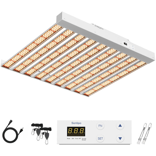 Sonlipo SPF4000PRO LED Grow Light 400W with Full Spectrum Veg & Bloom Dimmer Timer - 5x5ft Coverage